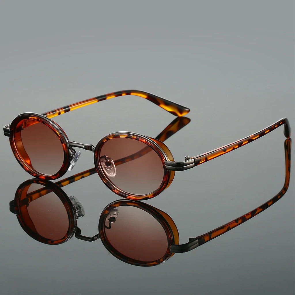 Oval Retro Sunglasses Metal Hinge UV400 Lenses – Zarro