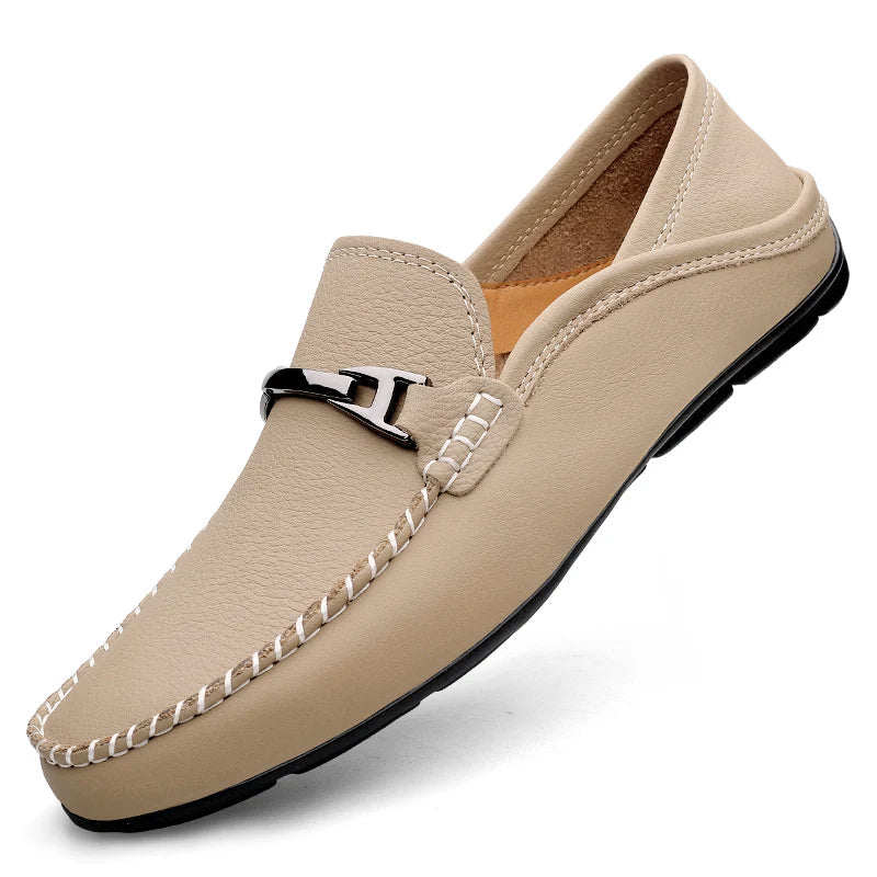 Leather Loafer Cushioned Footbed Flexible Sole – Sarro