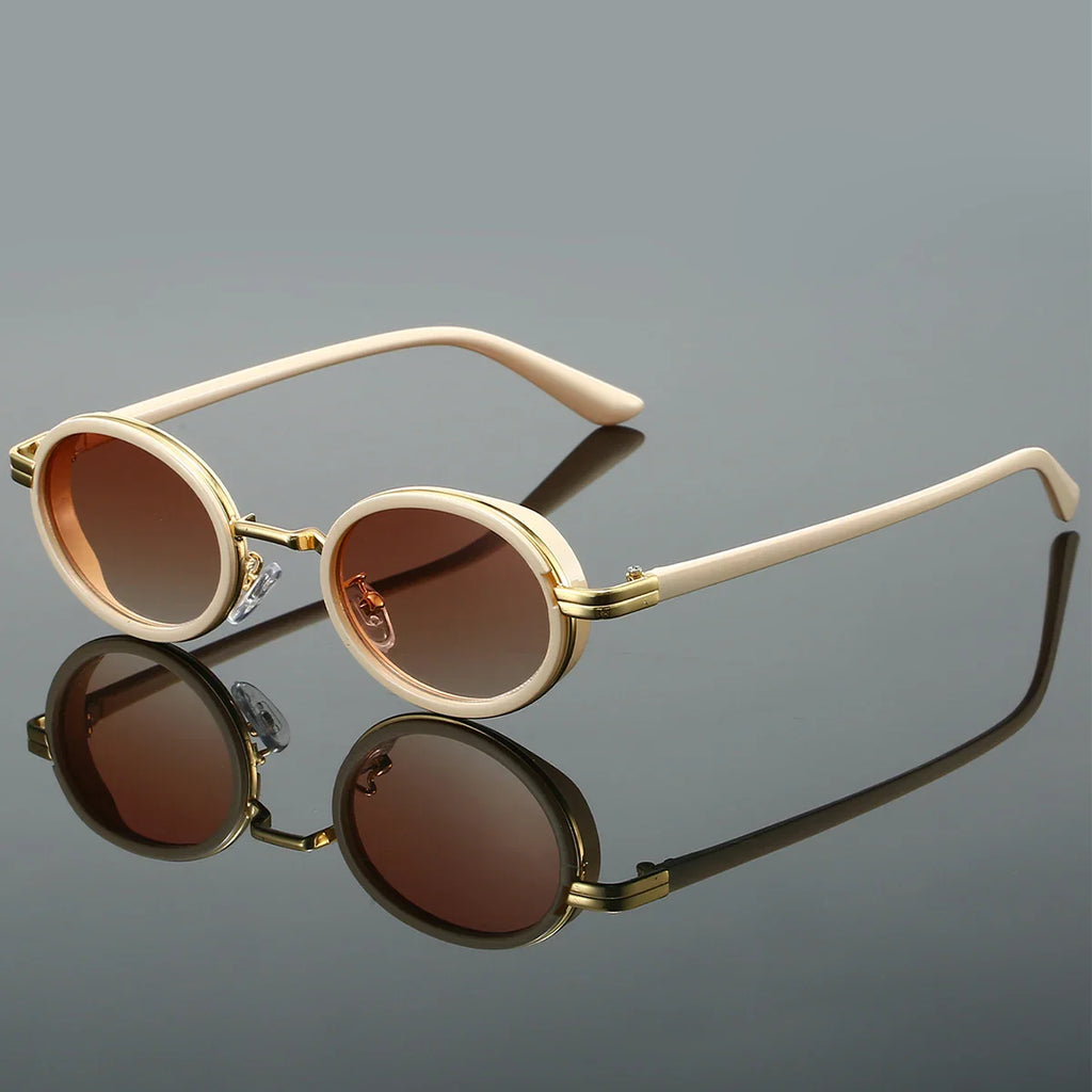 Oval Retro Sunglasses Metal Hinge UV400 Lenses – Zarro