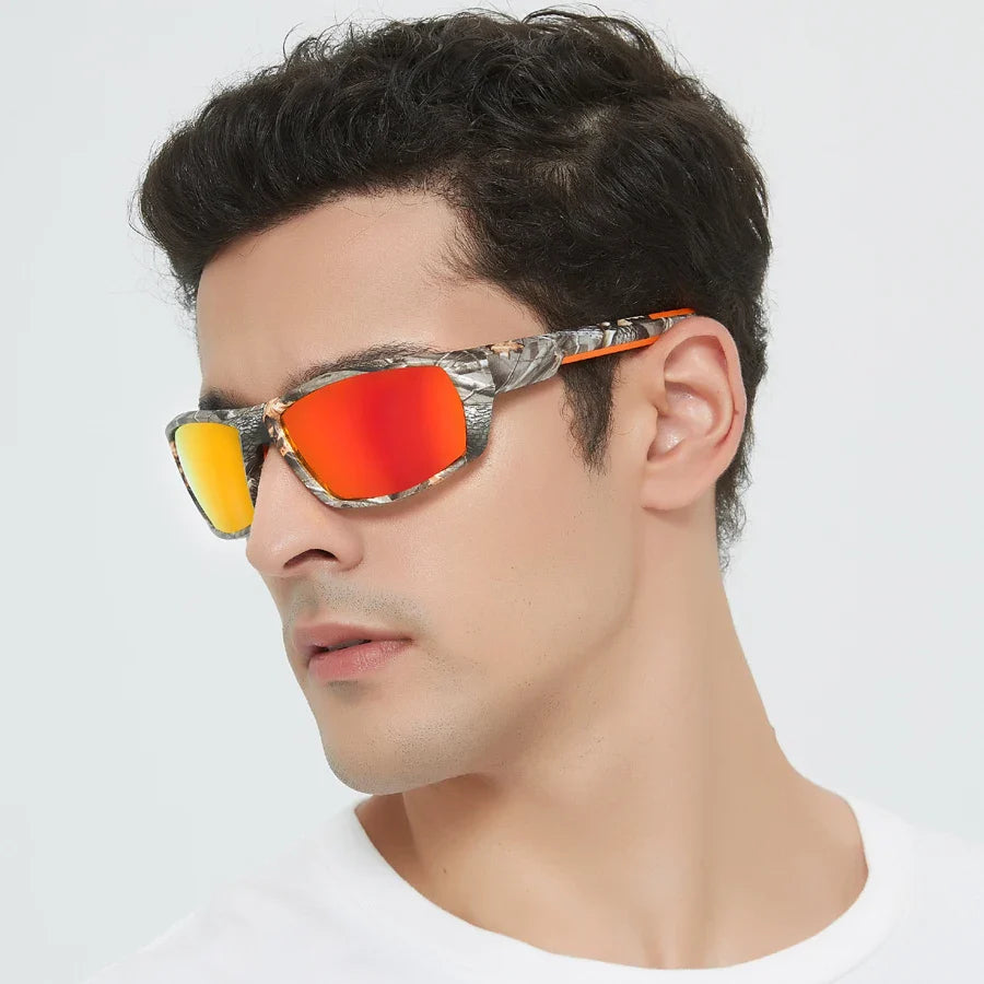 Polarized Camo Sunglasses Mirror Lens Lightweight Frame – Drift