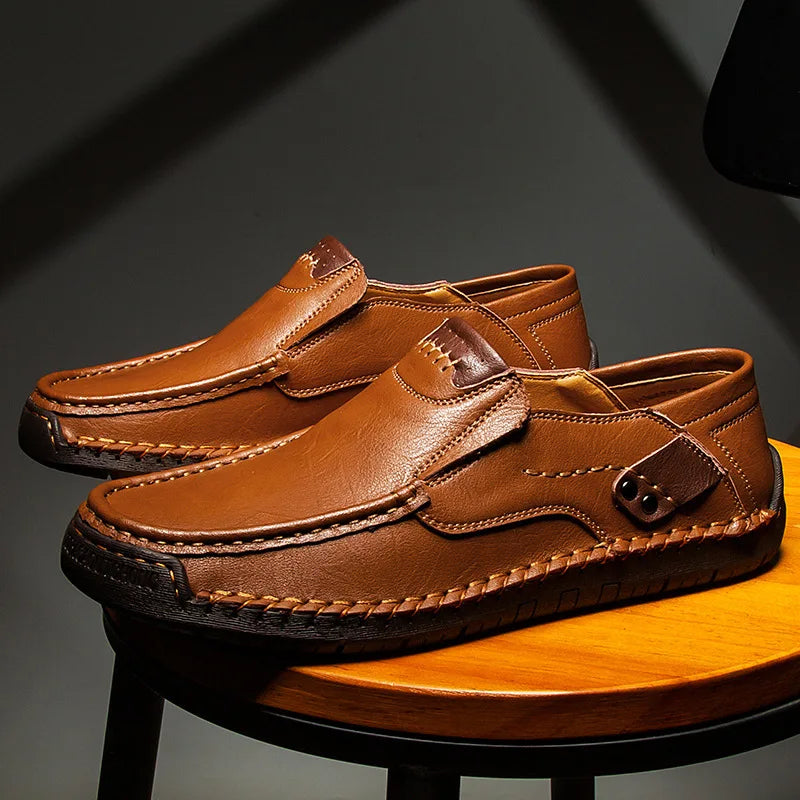 Leather Slip-On Loafer Hand-Stitched Cushioned Insole – Galdo