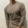 Henley Waffle Knit Heavyweight Slim-Fit Shirt – Drift