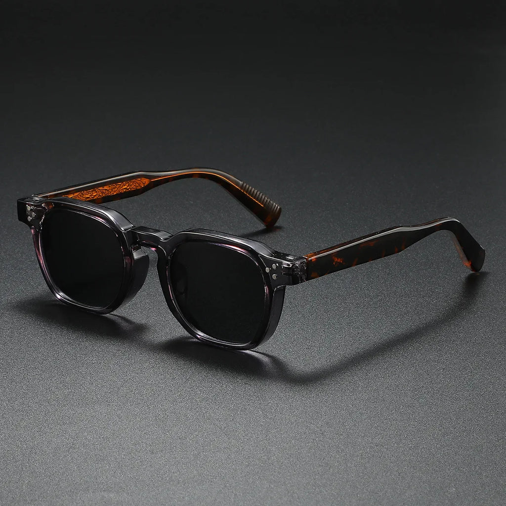 Oversized Chunky Acetate Sunglasses Wide Frame Bold Angles – Garro