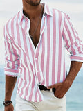 Striped Long Sleeve Button Front Shirt in Black – Stern