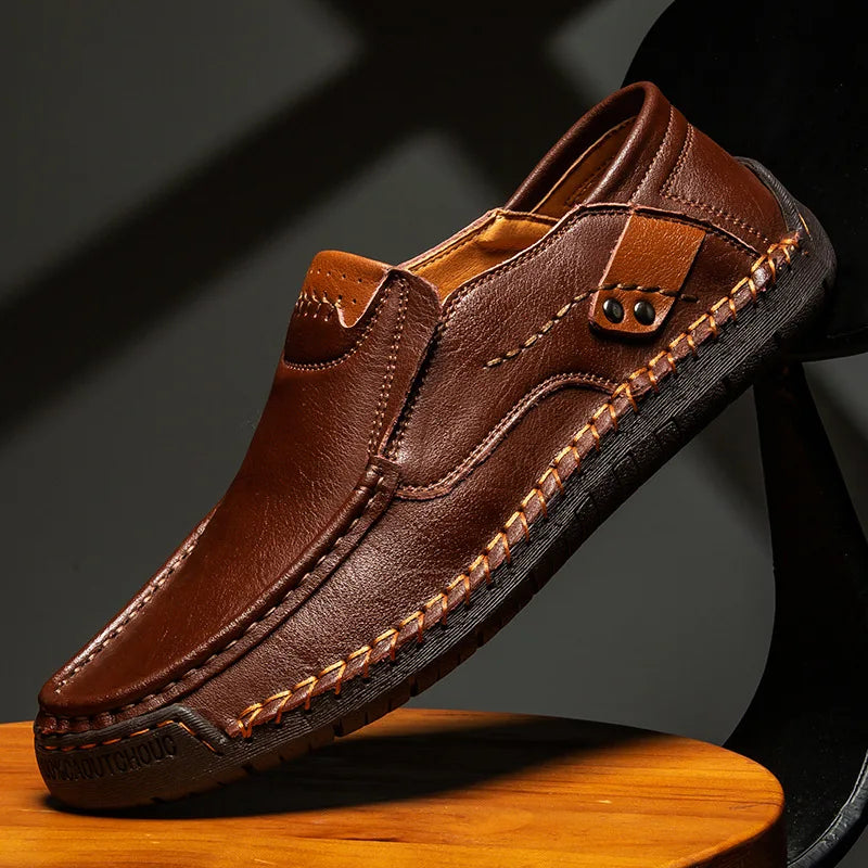 Leather Slip-On Loafer Hand-Stitched Cushioned Insole – Galdo