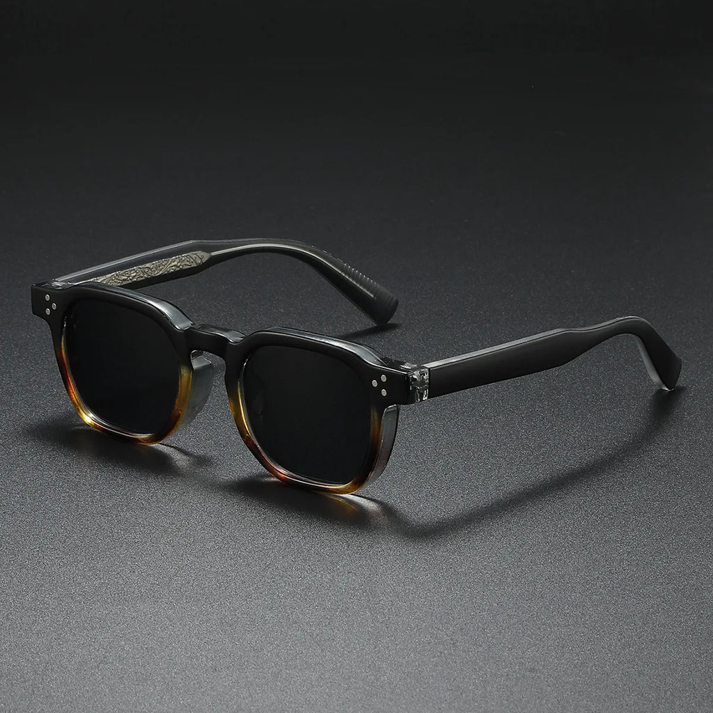 Oversized Chunky Acetate Sunglasses Wide Frame Bold Angles – Garro
