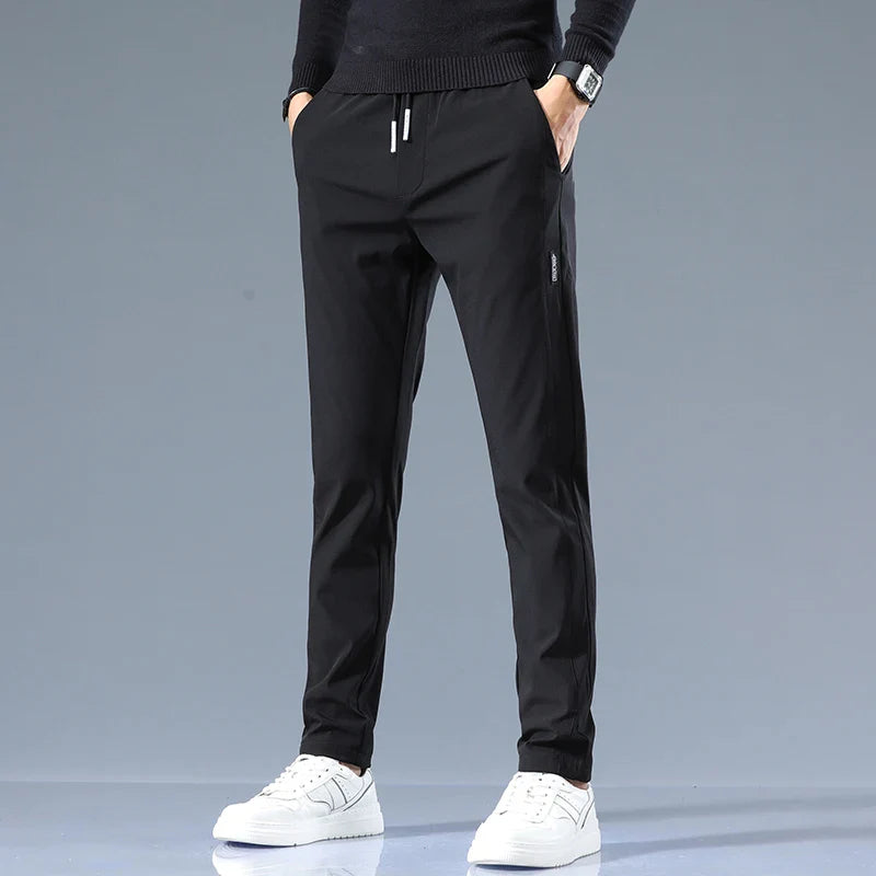 Slim Fit Cotton Blend Trousers – Spence