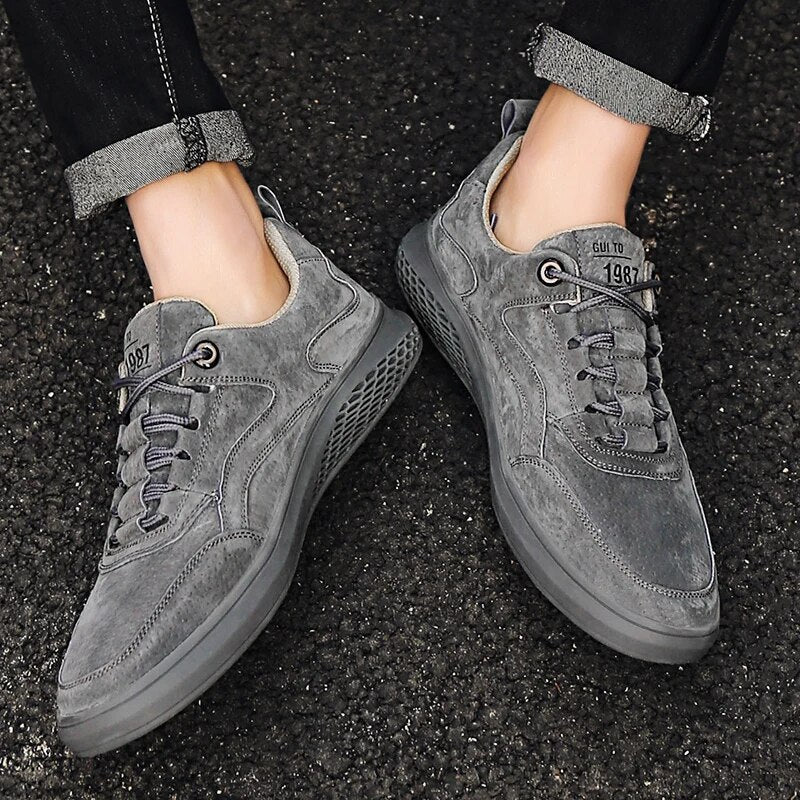 Suede Sneakers Breathable Mesh Lining Cushioned Insole – Carvo