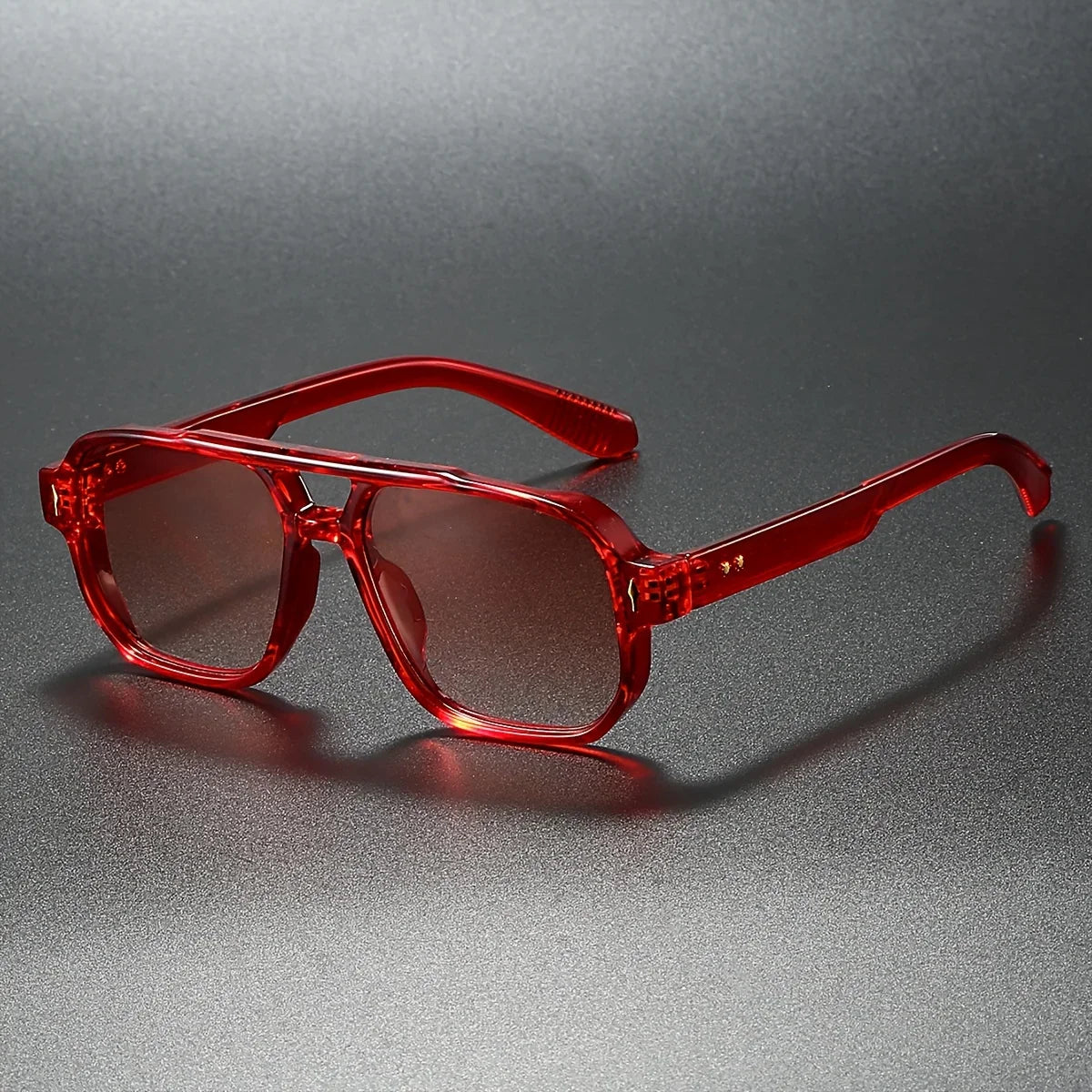 Retro Square Frame Sunglasses Double Bridge UV400 – Varro