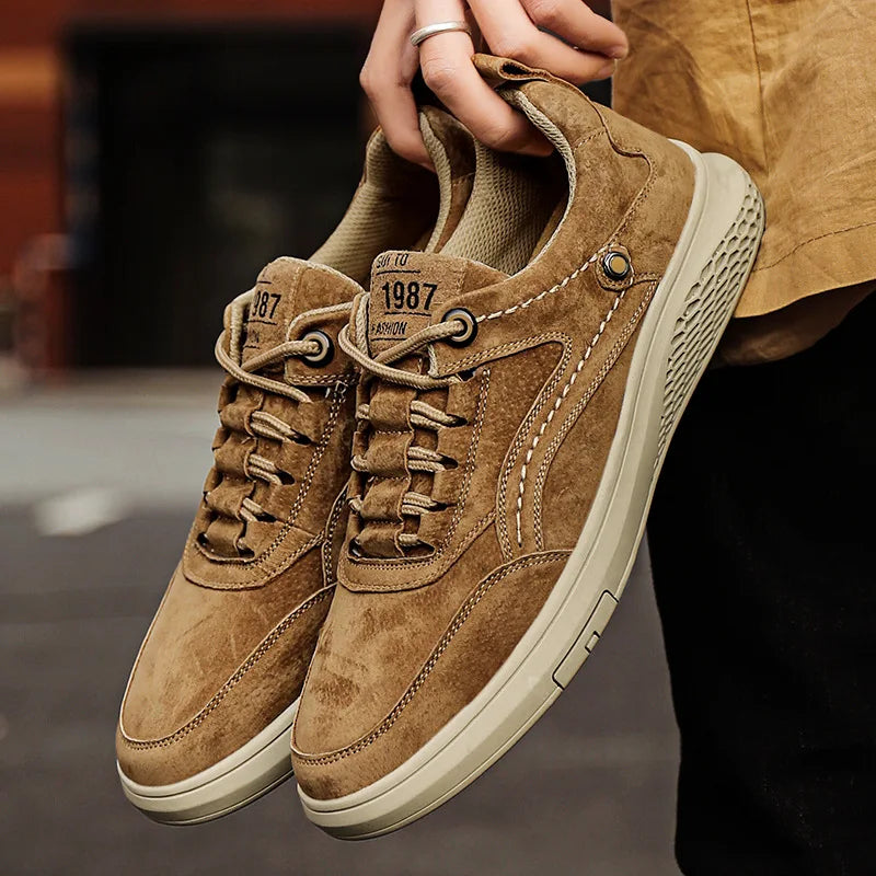Suede Sneakers Breathable Mesh Lining Cushioned Insole – Carvo