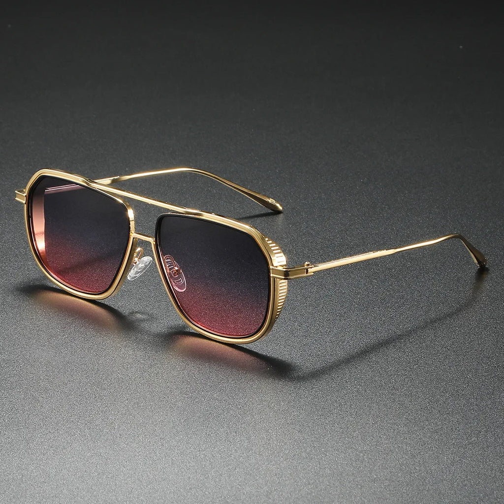 Aviator Sunglasses Gradient Lens Retro Frame – Ferro