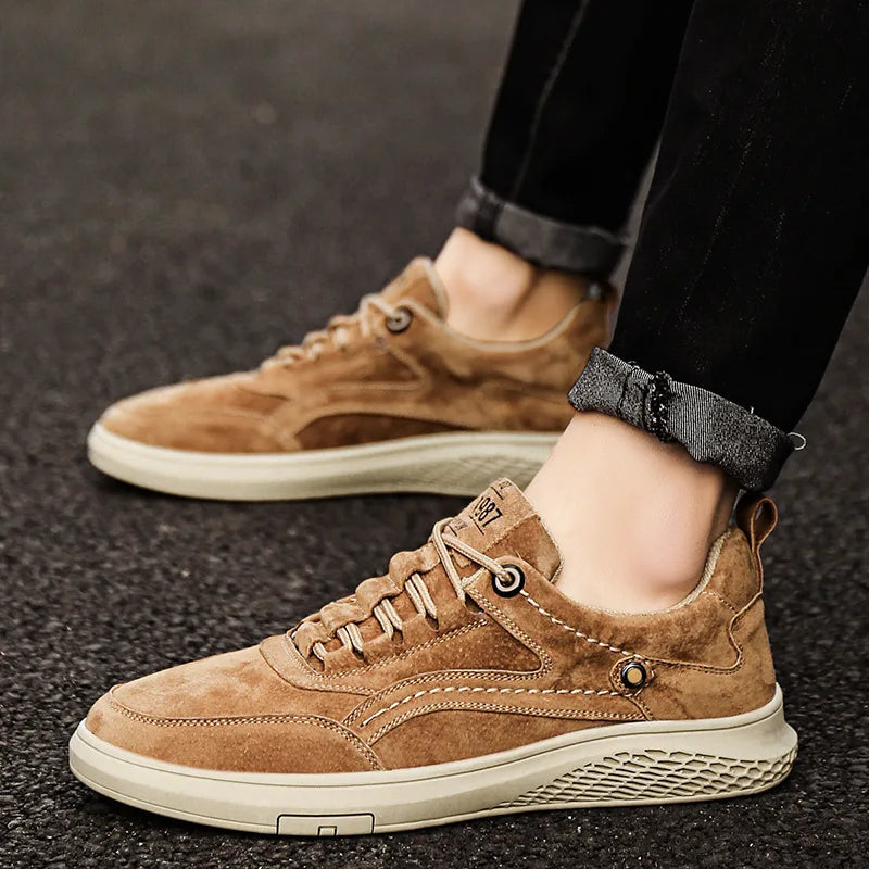 Suede Sneakers Breathable Mesh Lining Cushioned Insole – Carvo