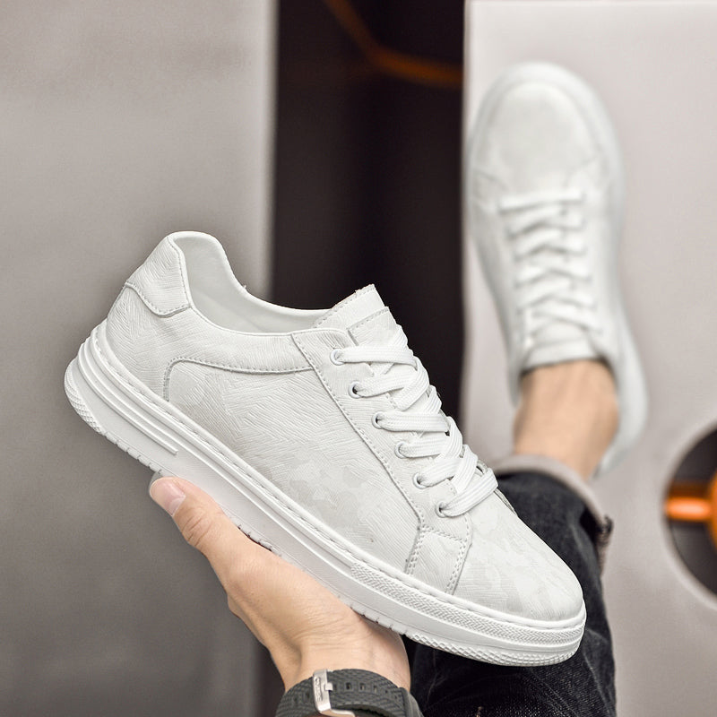 Leather Sneaker Textured Upper Low Profile – Fenro