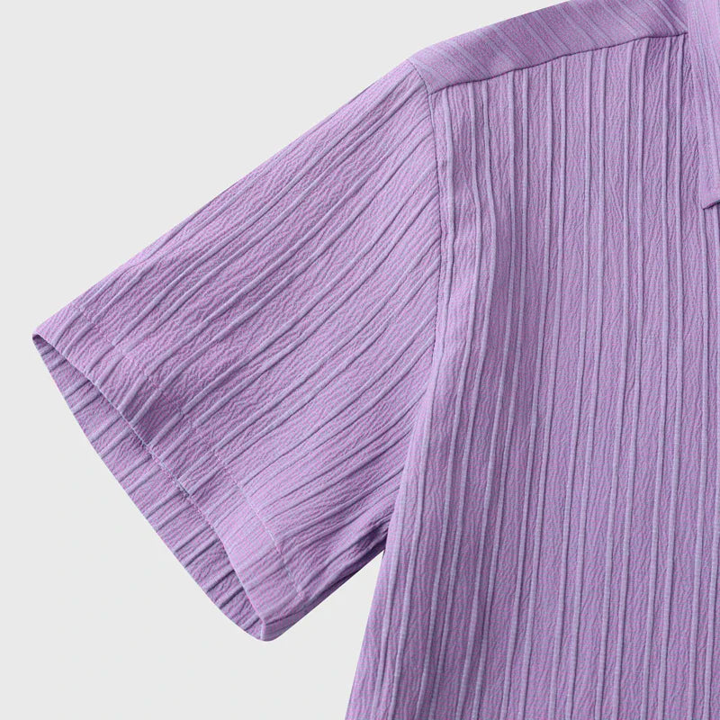 Linen Cotton Blend Shirt Spread Collar Classic Fit – Pier