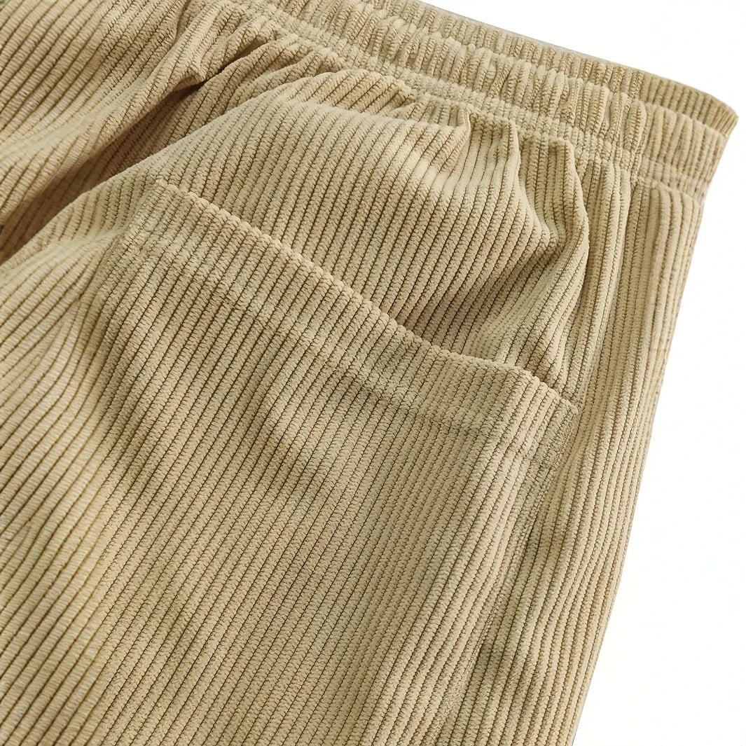 Corduroy Sweatpants Fine-Wale Stretch with Deep Pockets – Fen