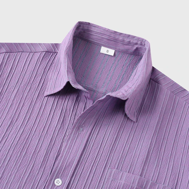 Linen Cotton Blend Shirt Spread Collar Classic Fit – Pier