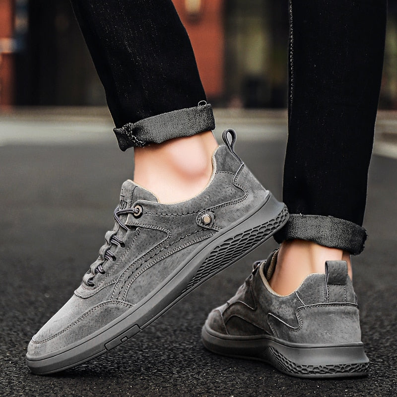 Suede Sneakers Breathable Mesh Lining Cushioned Insole – Carvo