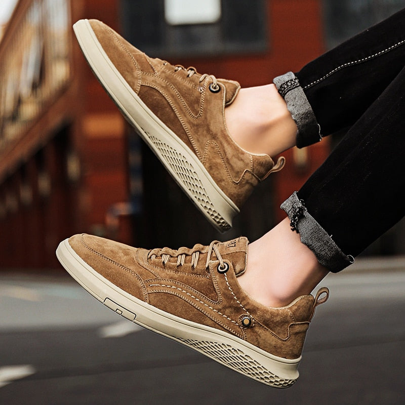 Suede Sneakers Breathable Mesh Lining Cushioned Insole – Carvo