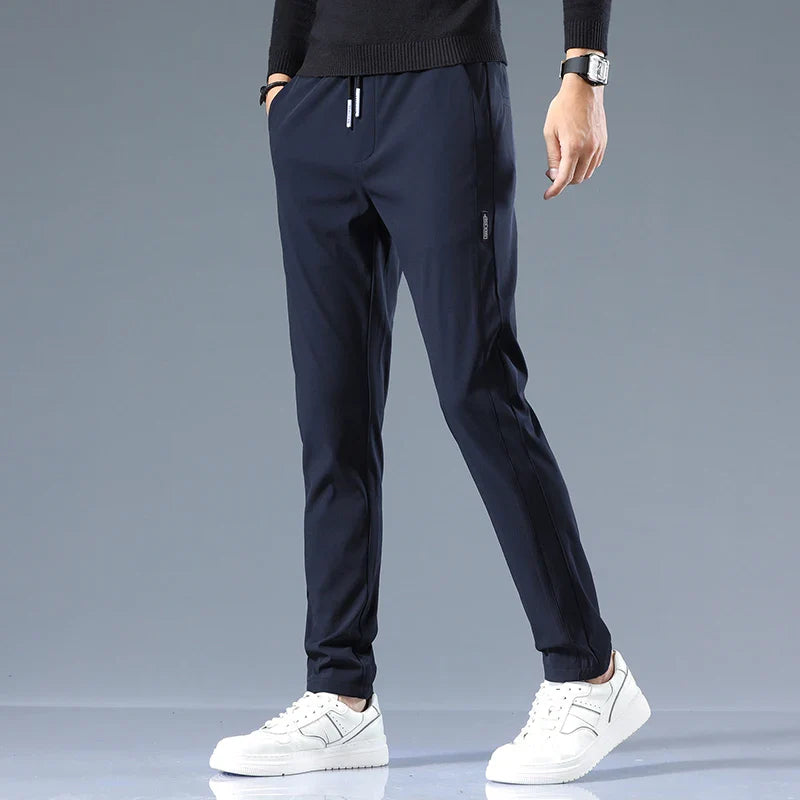 Slim Fit Cotton Blend Trousers – Spence