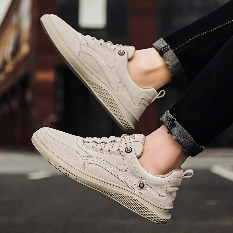 Suede Sneakers Breathable Mesh Lining Cushioned Insole – Carvo