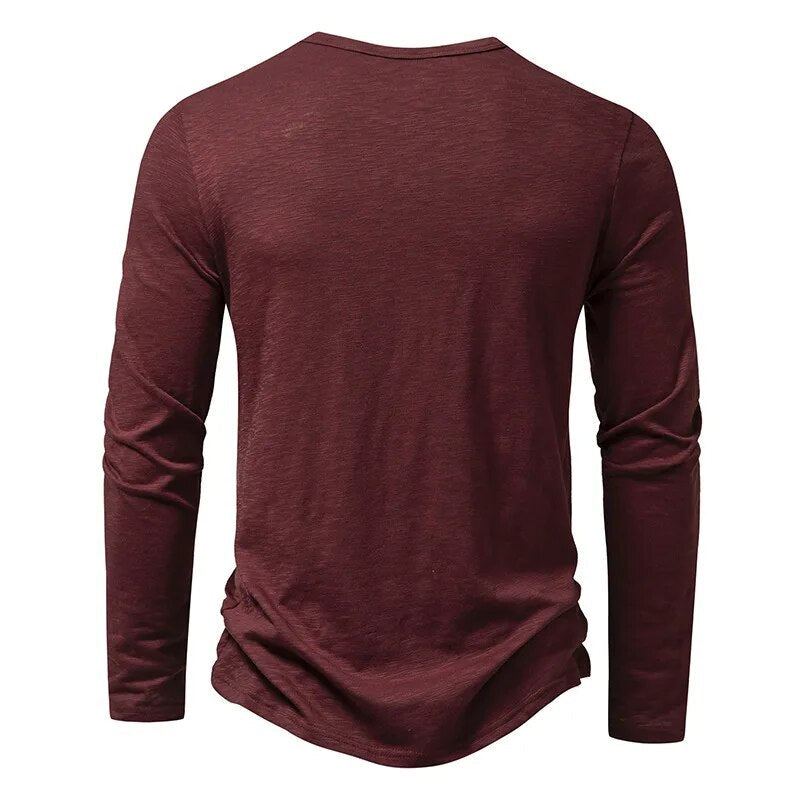 Cotton Henley Slim Fit Short Sleeve – Pave