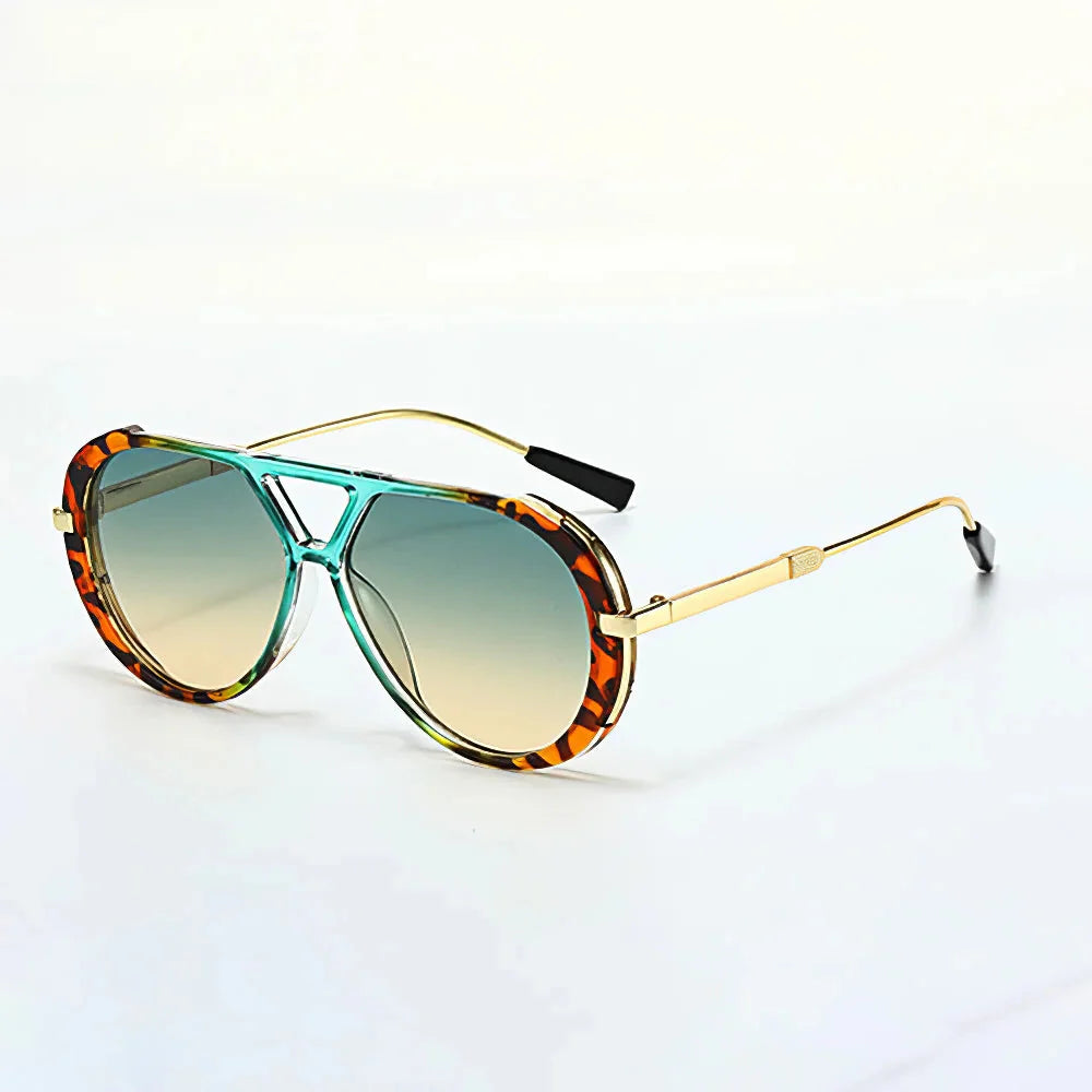 Aviator Sunglasses Polished Metal Frame – Caldo
