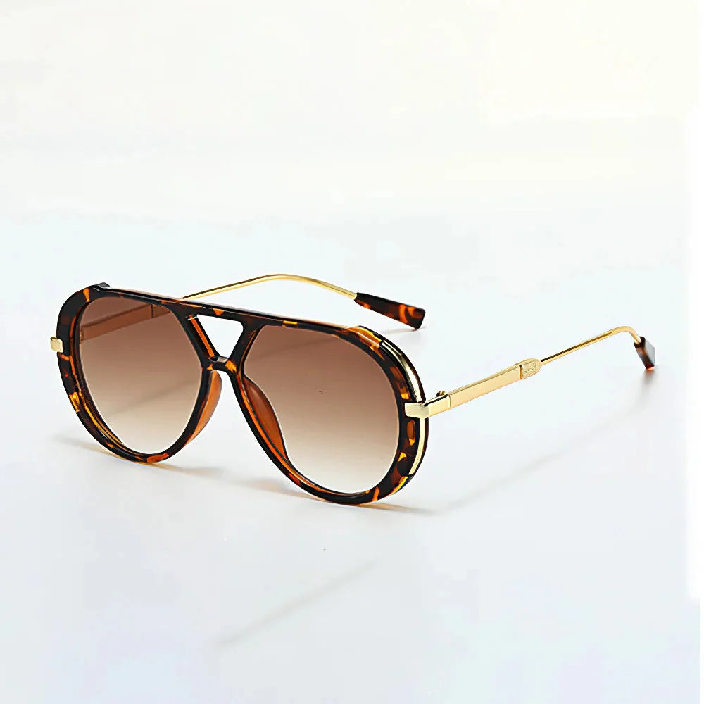 Aviator Sunglasses Polished Metal Frame – Caldo