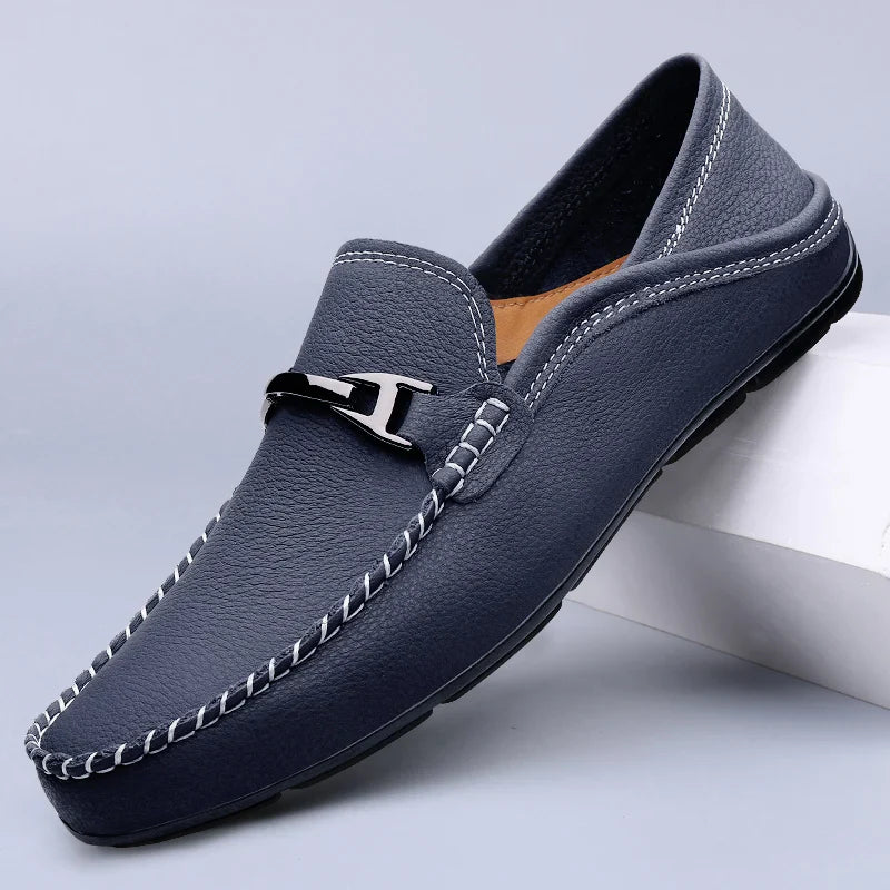 Leather Loafer Cushioned Footbed Flexible Sole – Sarro
