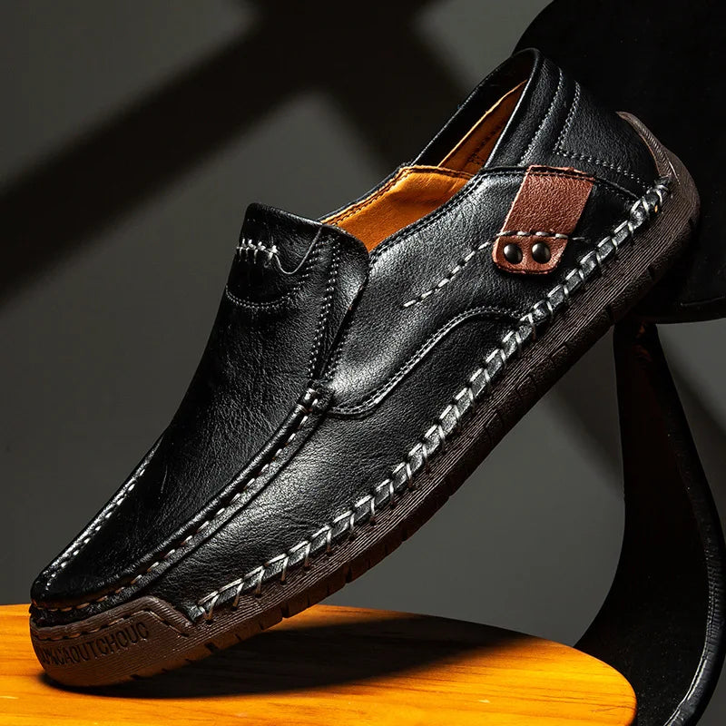 Leather Slip-On Loafer Hand-Stitched Cushioned Insole – Galdo