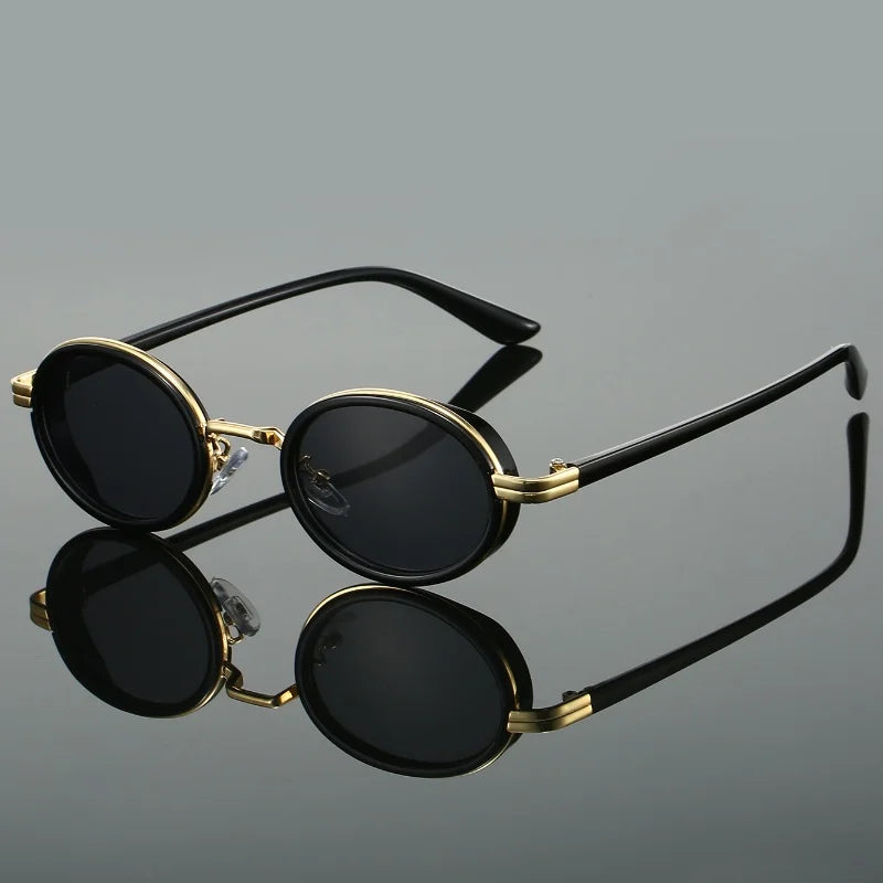 Oval Retro Sunglasses Metal Hinge UV400 Lenses – Zarro