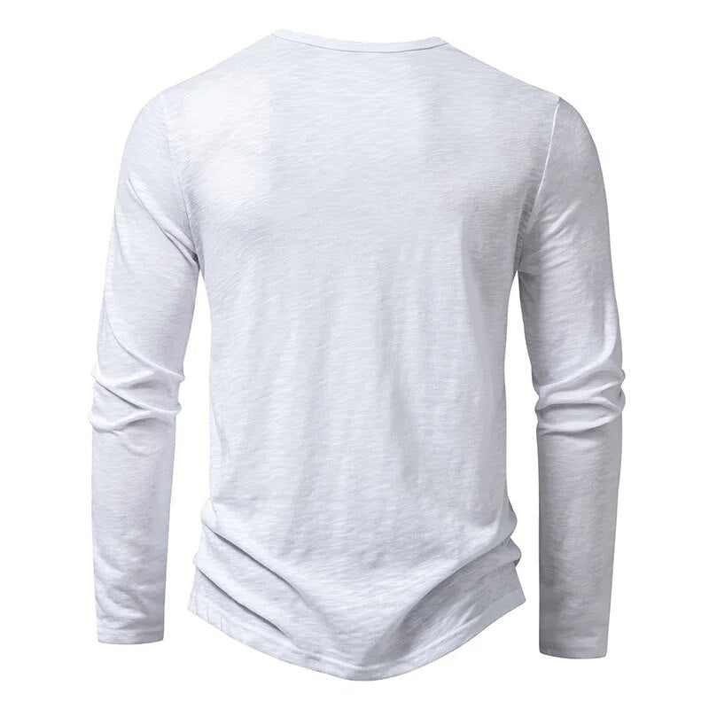 Cotton Henley Slim Fit Short Sleeve – Pave
