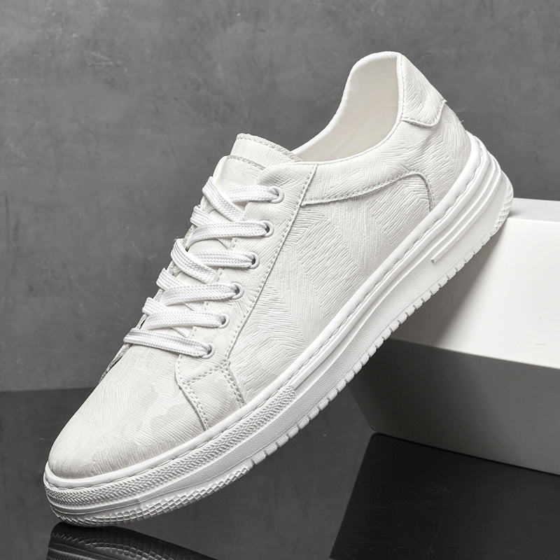Leather Sneaker Textured Upper Low Profile – Fenro