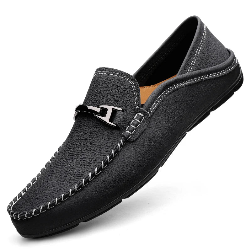 Leather Loafer Cushioned Footbed Flexible Sole – Sarro