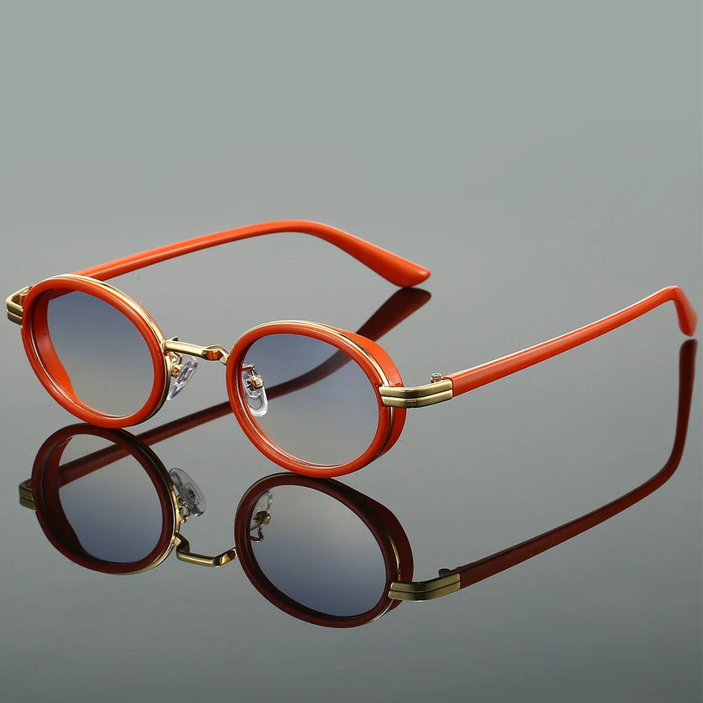 Oval Retro Sunglasses Metal Hinge UV400 Lenses – Zarro