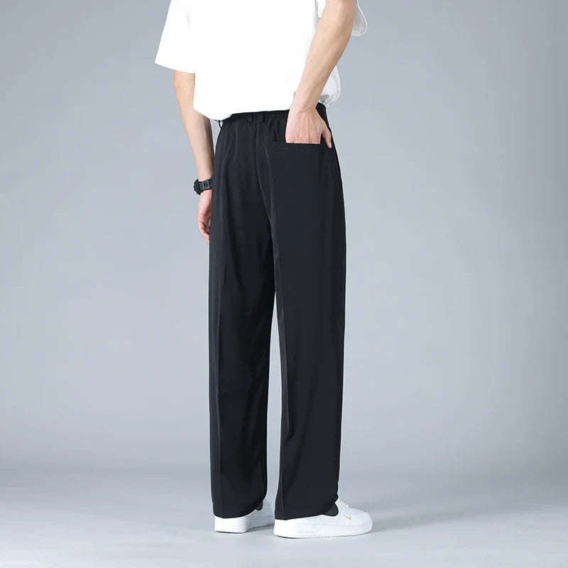Pleated Dress Trousers Relaxed Fit Stretch Woven – Drift
