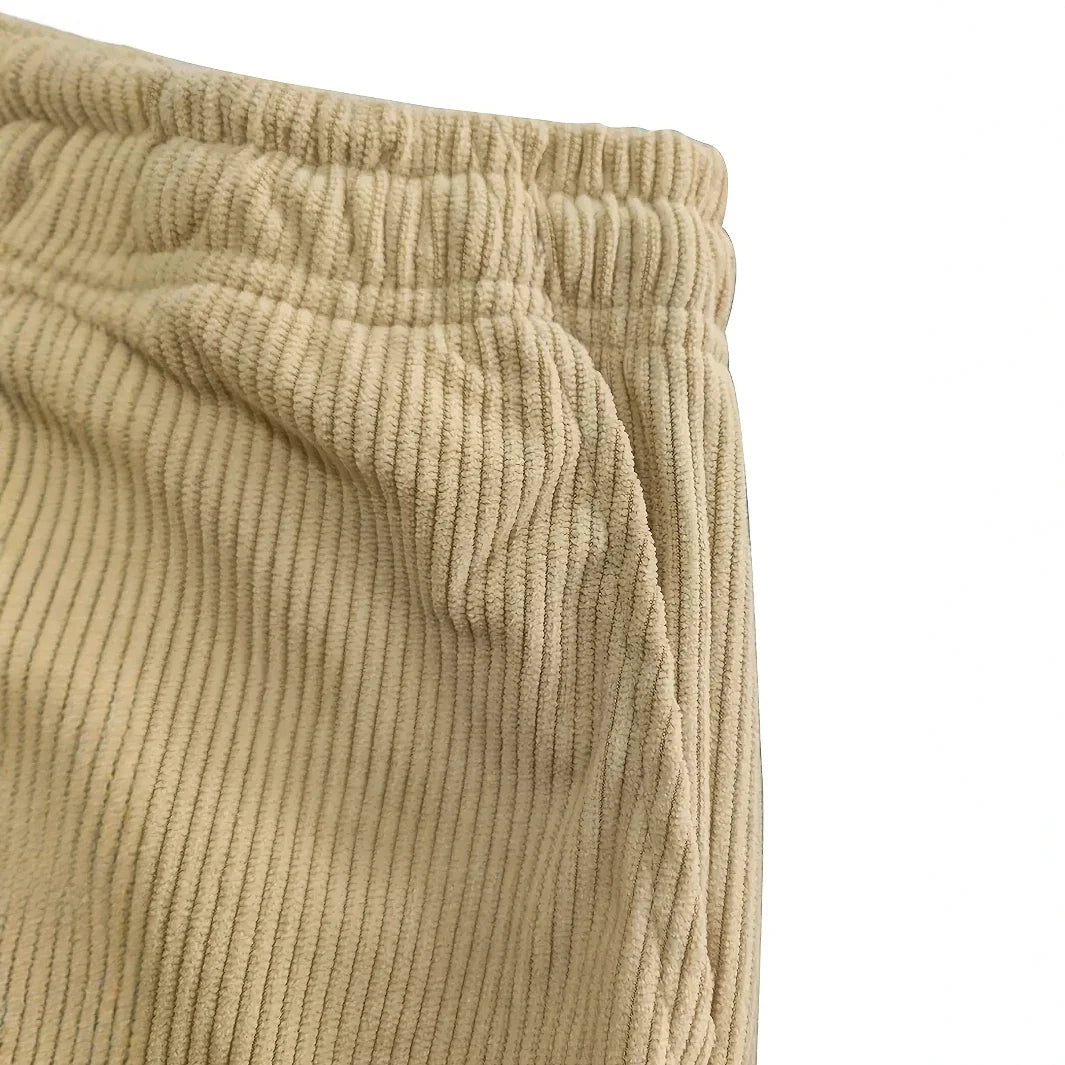 Corduroy Sweatpants Fine-Wale Stretch with Deep Pockets – Fen