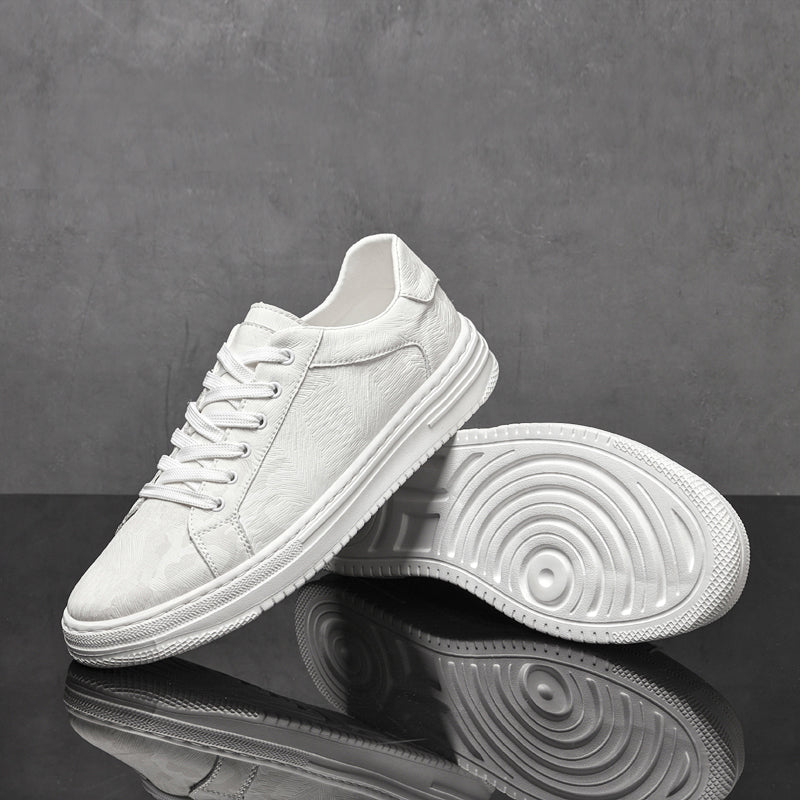 Leather Sneaker Textured Upper Low Profile – Fenro