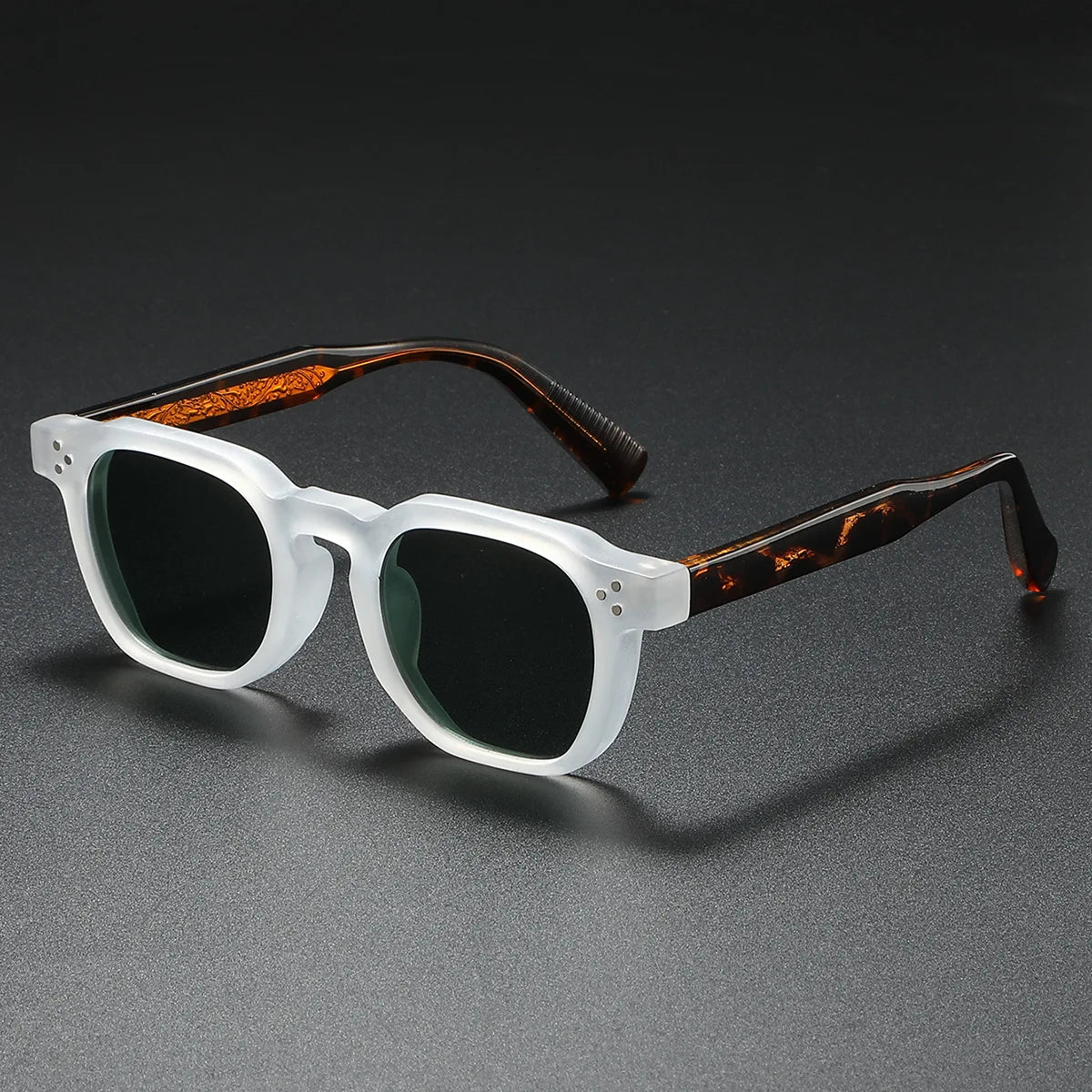 Oversized Chunky Acetate Sunglasses Wide Frame Bold Angles – Garro