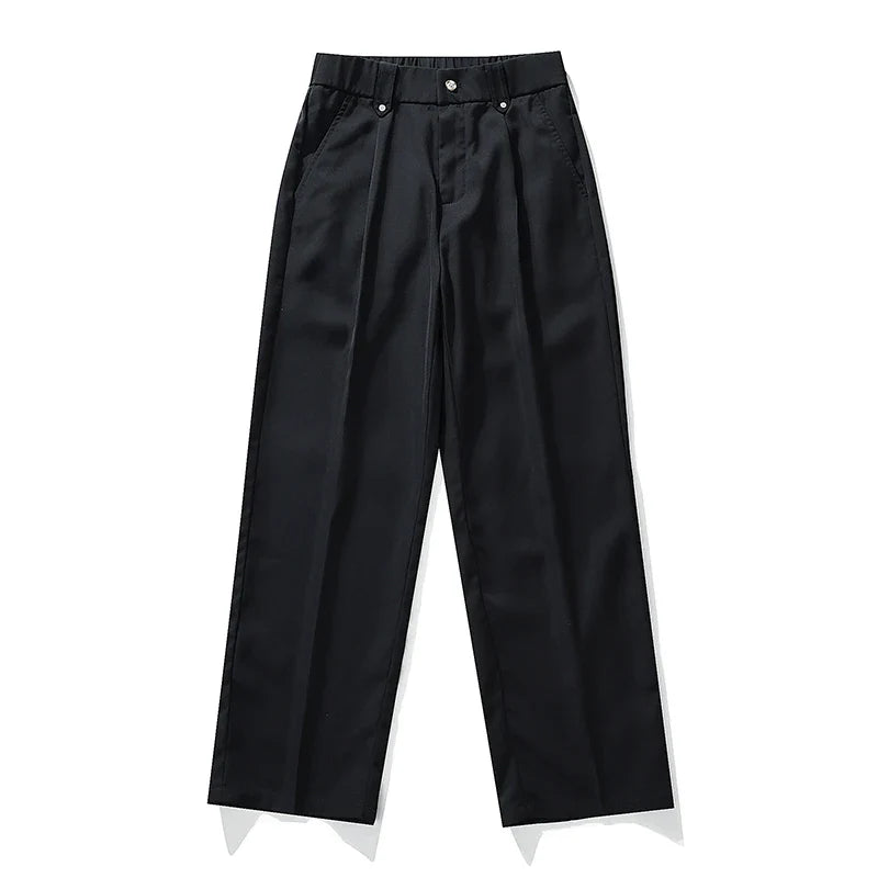 Pleated Dress Trousers Relaxed Fit Stretch Woven – Drift