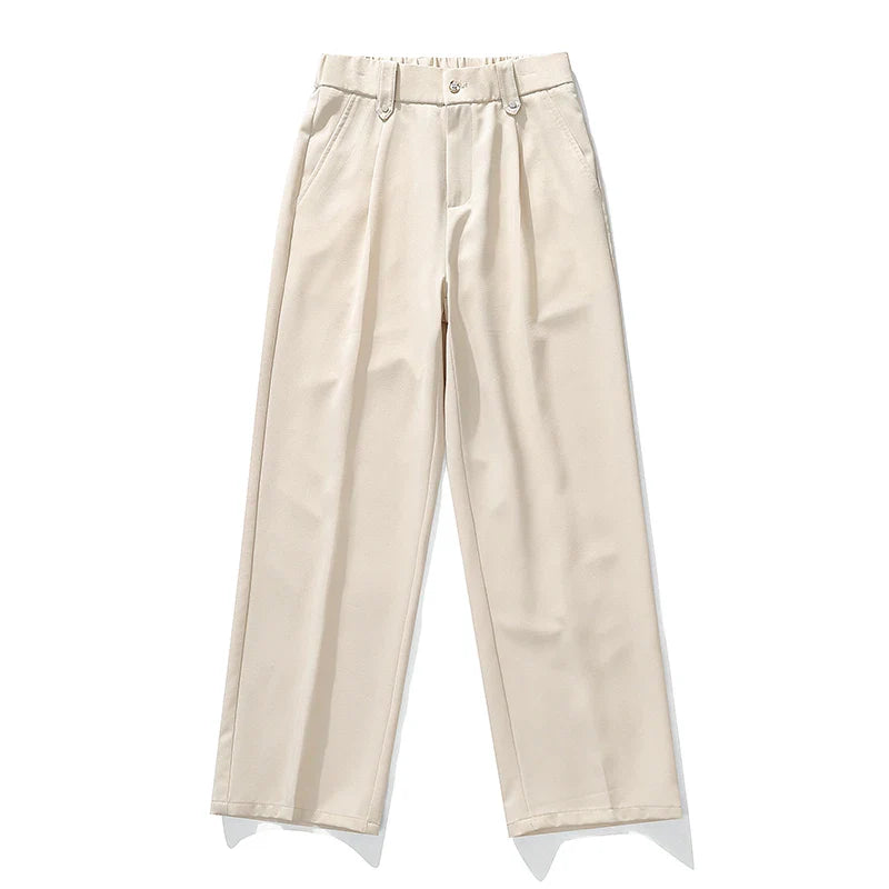 Pleated Dress Trousers Relaxed Fit Stretch Woven – Drift