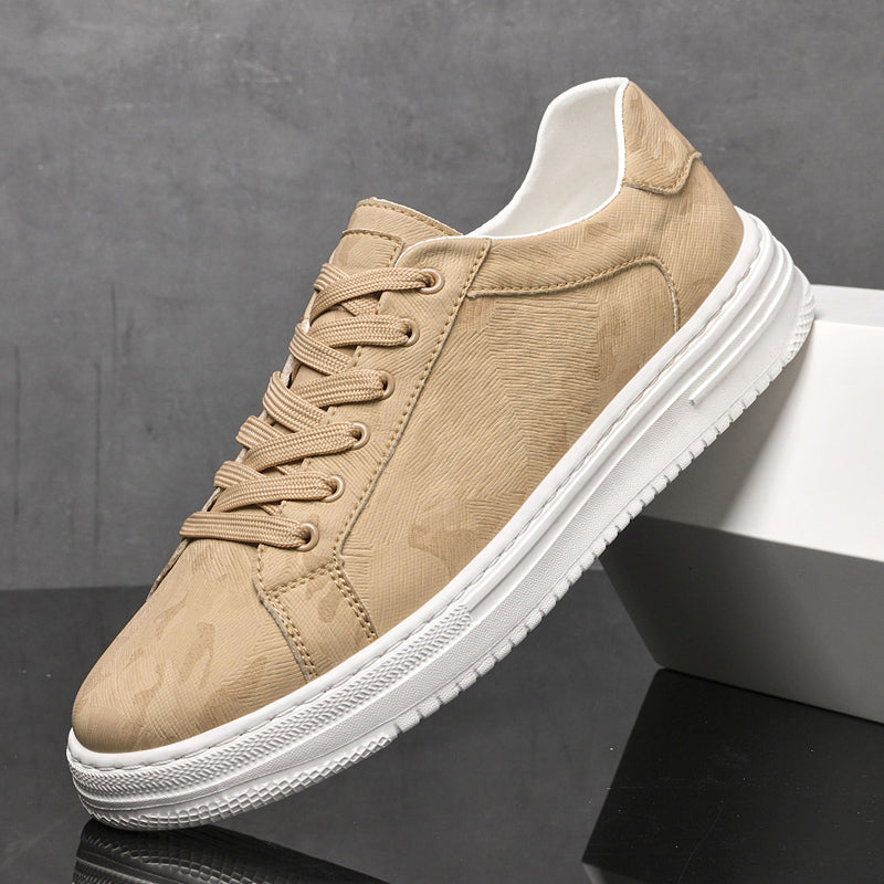 Leather Sneaker Textured Upper Low Profile – Fenro