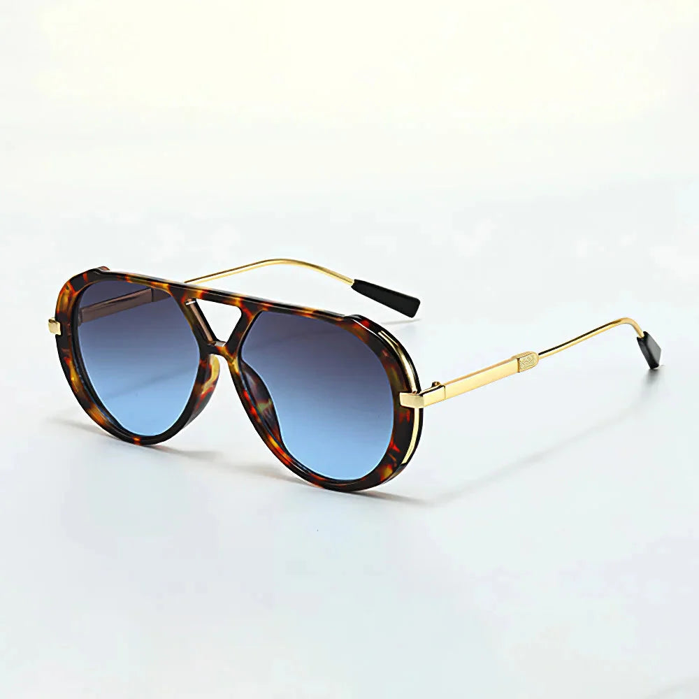 Aviator Sunglasses Polished Metal Frame – Caldo