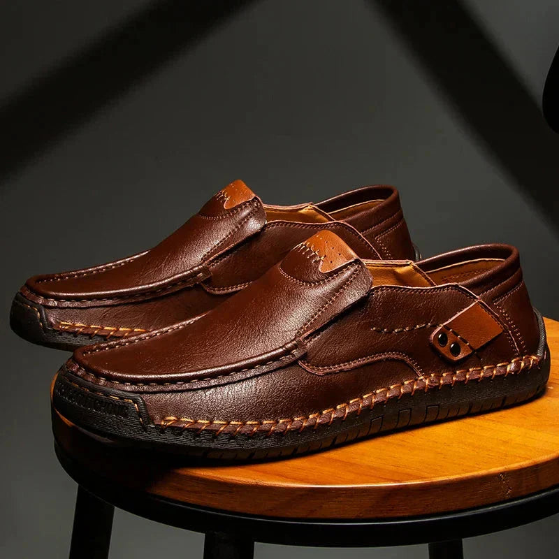 Leather Slip-On Loafer Hand-Stitched Cushioned Insole – Galdo