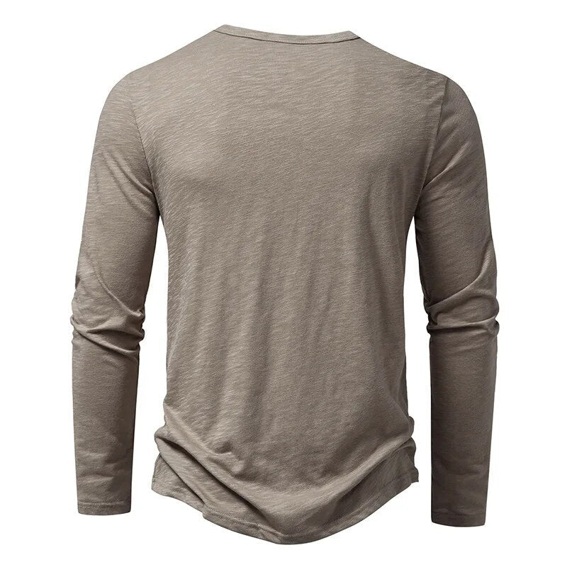 Cotton Henley Slim Fit Short Sleeve – Pave