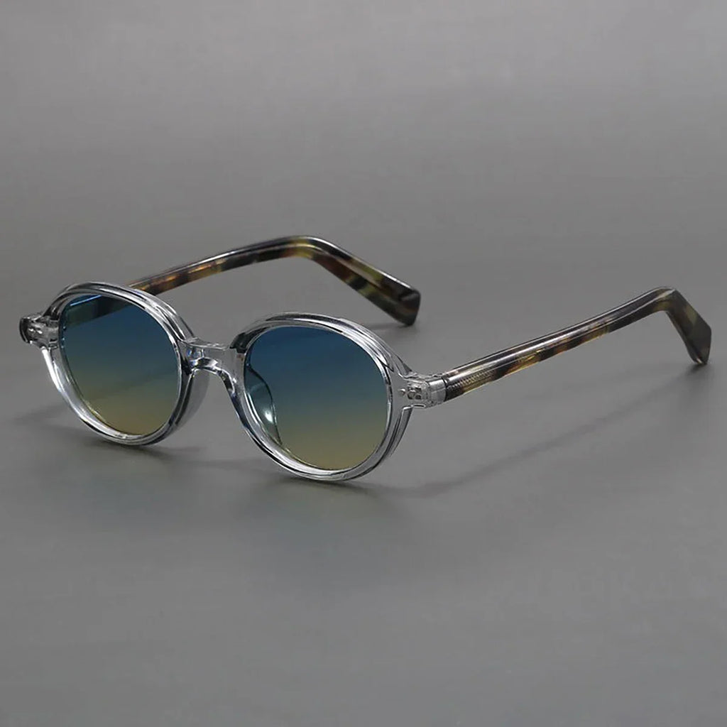 Round Polarized Sunglasses Translucent Arms Vintage Frame – Carro