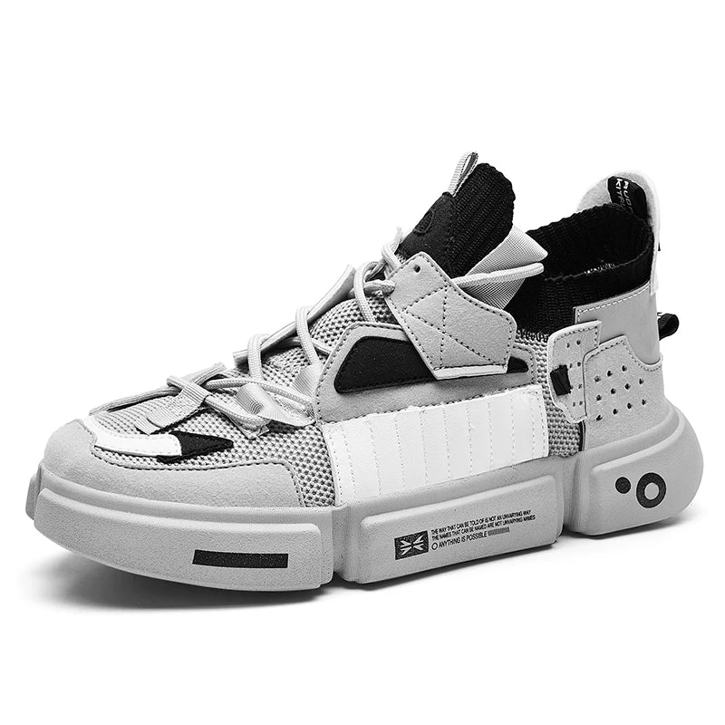 Asymmetrical Sneaker Layered Support Shock-Absorbing Sole – Flint