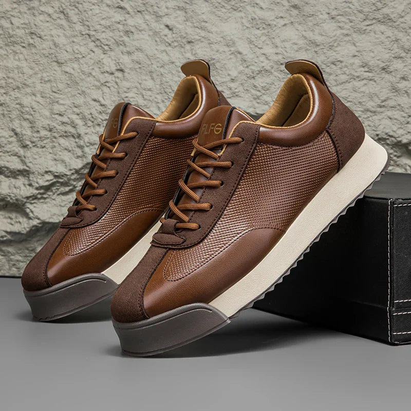 Leather Sneaker Hand-Stitched Cushioned Sole – Torvo