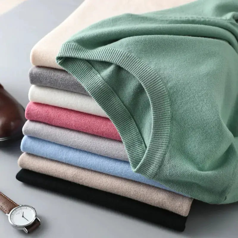 Crew Neck Merino Wool Blend Tee Tailored Fit – Flint