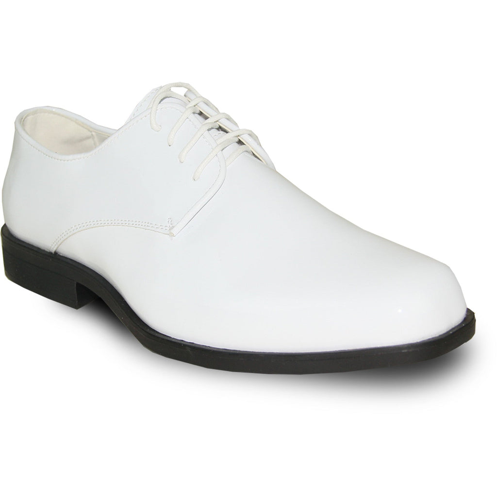 White patent square toe tuxedo dress shoe – TARLANO