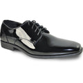 Patent pointy square toe Oxford tuxedo shoe in black – TARLANO